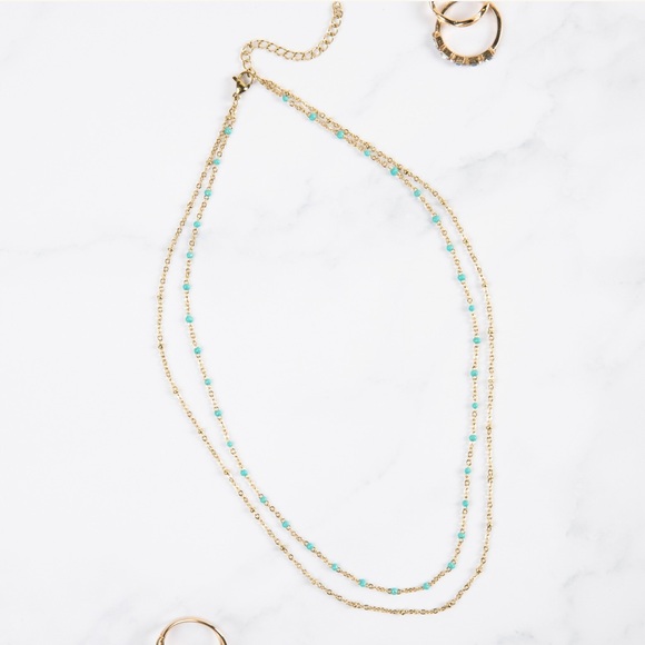 Little Sky Stone Azure Layered Necklace Set - Picture 1 of 5